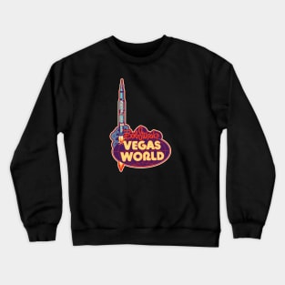 Vintage Vegas World Hotel and Casino Sign Las Vegas Crewneck Sweatshirt